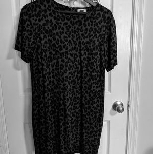 Leopard print mini dress